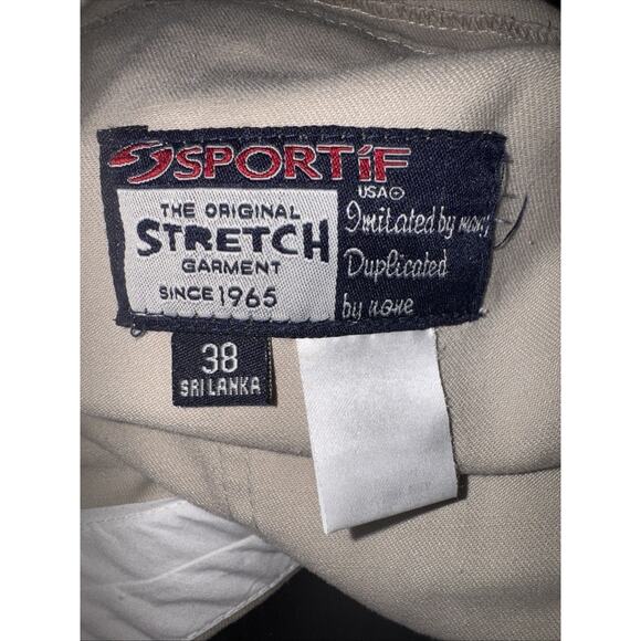 Sportif USA Original Shorts Cargo Men's Size 38 Beige Khaki Stretch - Picture 4 of 4